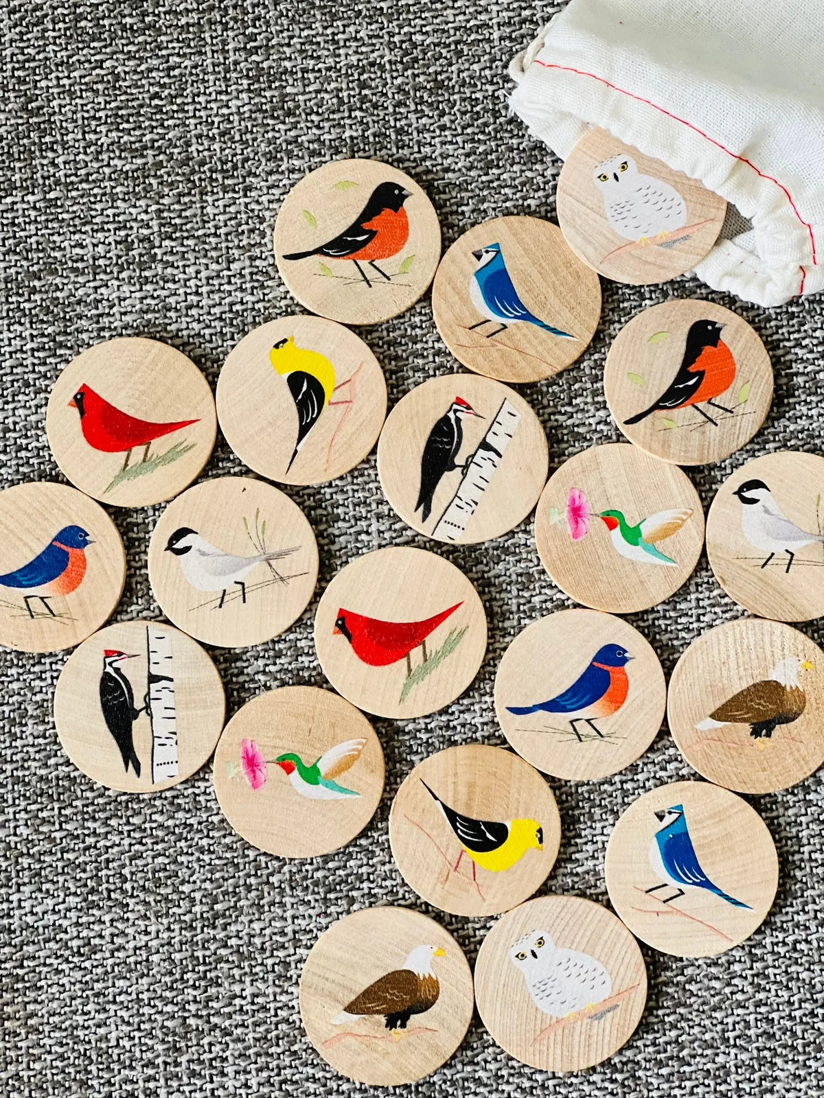 Games To Go Birds Memory | Made in USA | Games to Go Maple Landmark