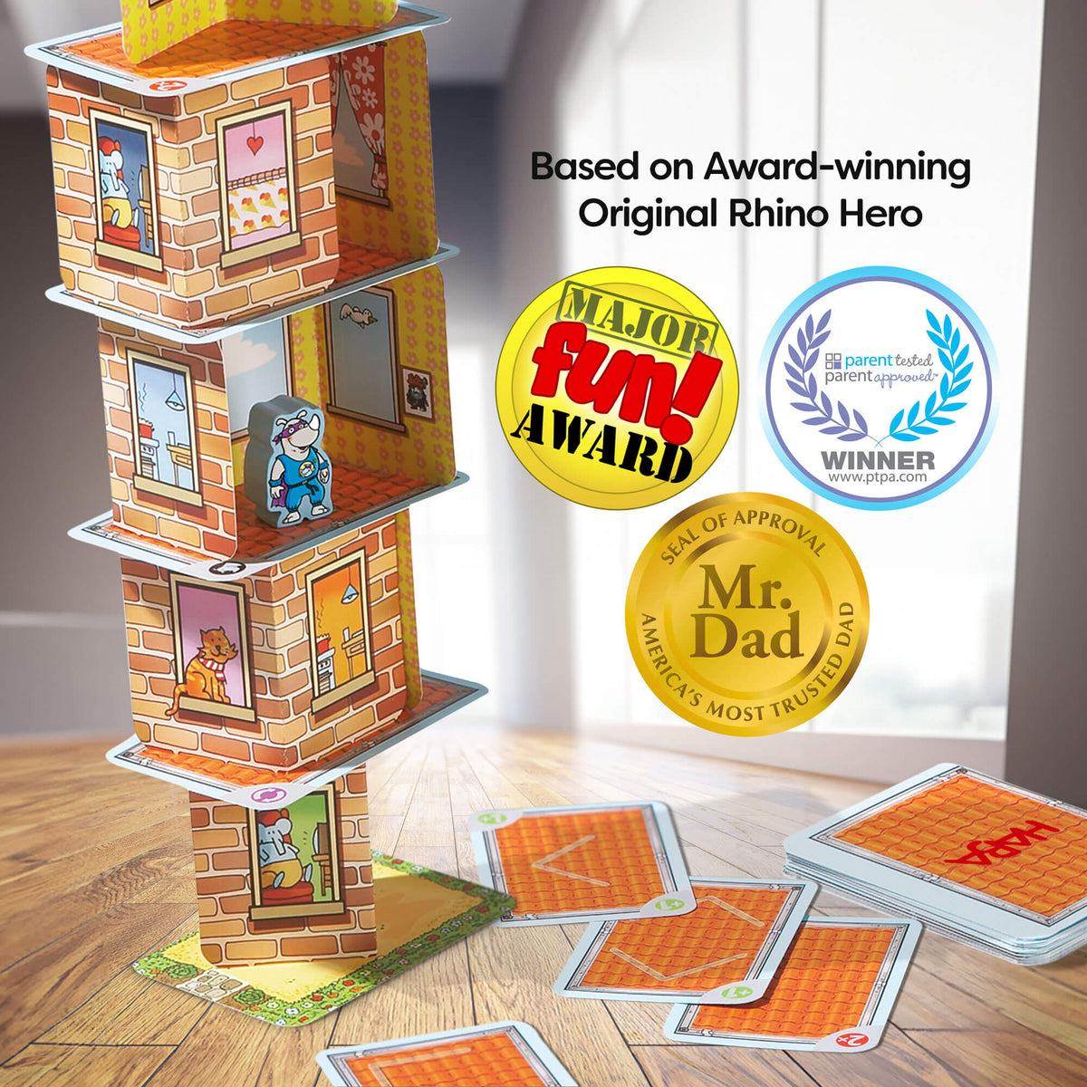 Giant Rhino Hero XXL Stacking Cards Game - The Baby Penguin