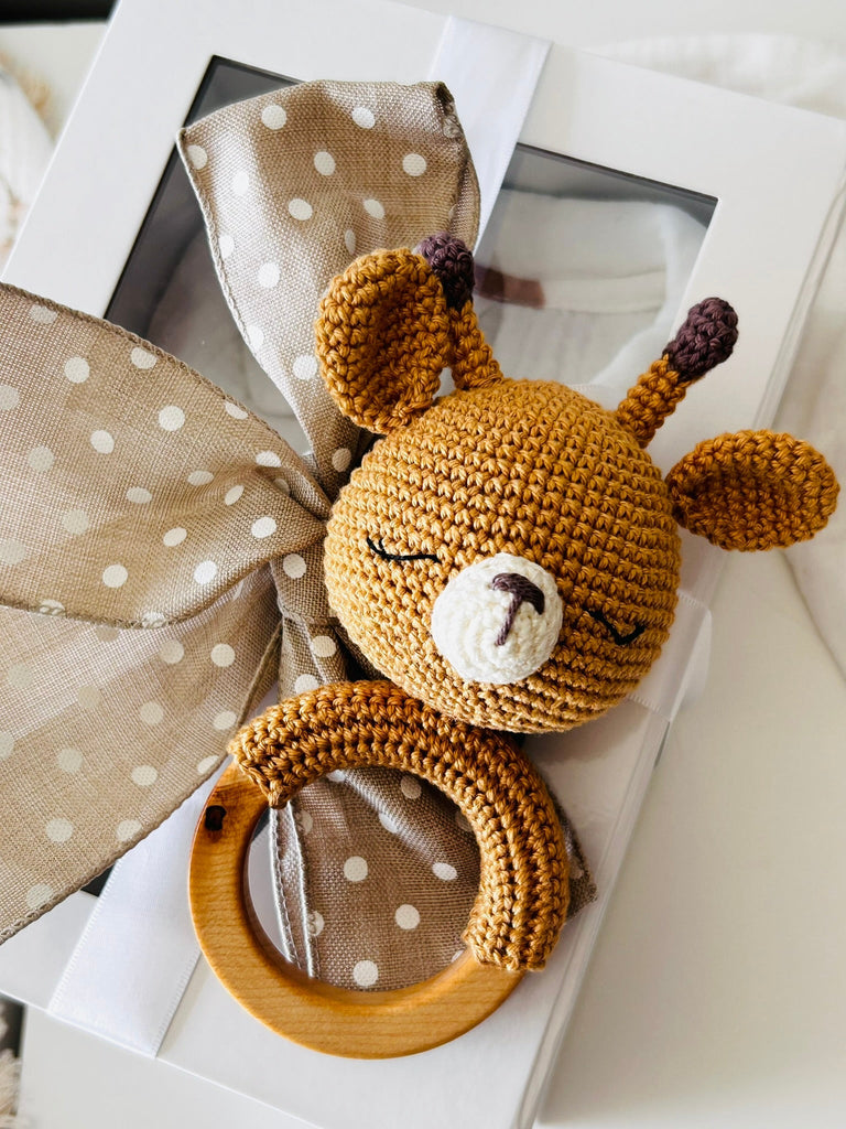Giraffe Baby Rattle Teether - The Baby Penguin