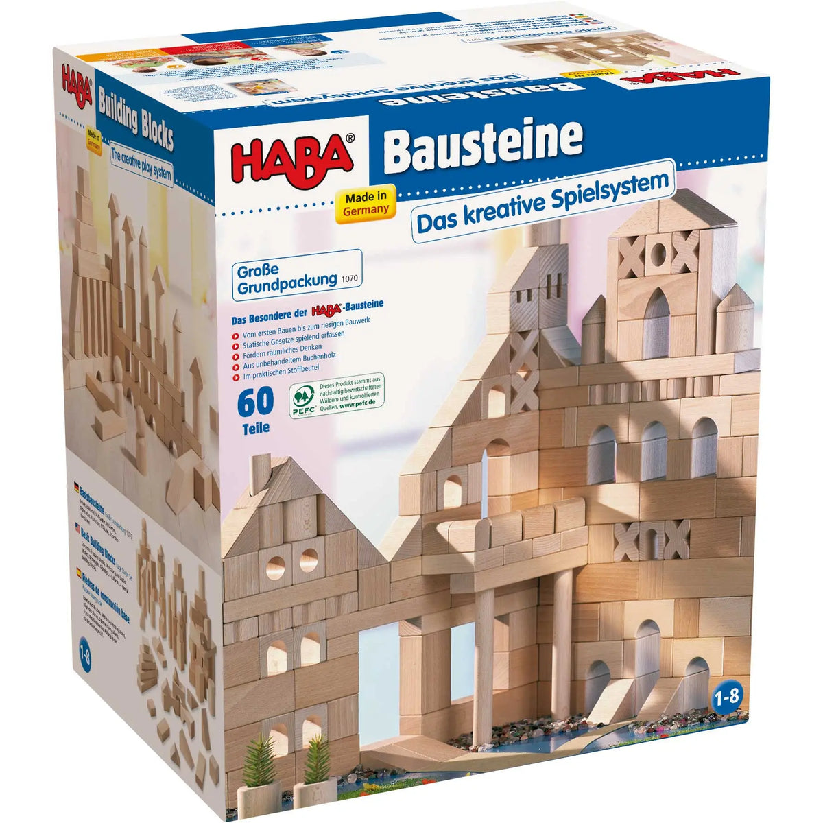  Basic Building Blocks 60 Piece Large Starter Set HABA USA Architectural Blocks