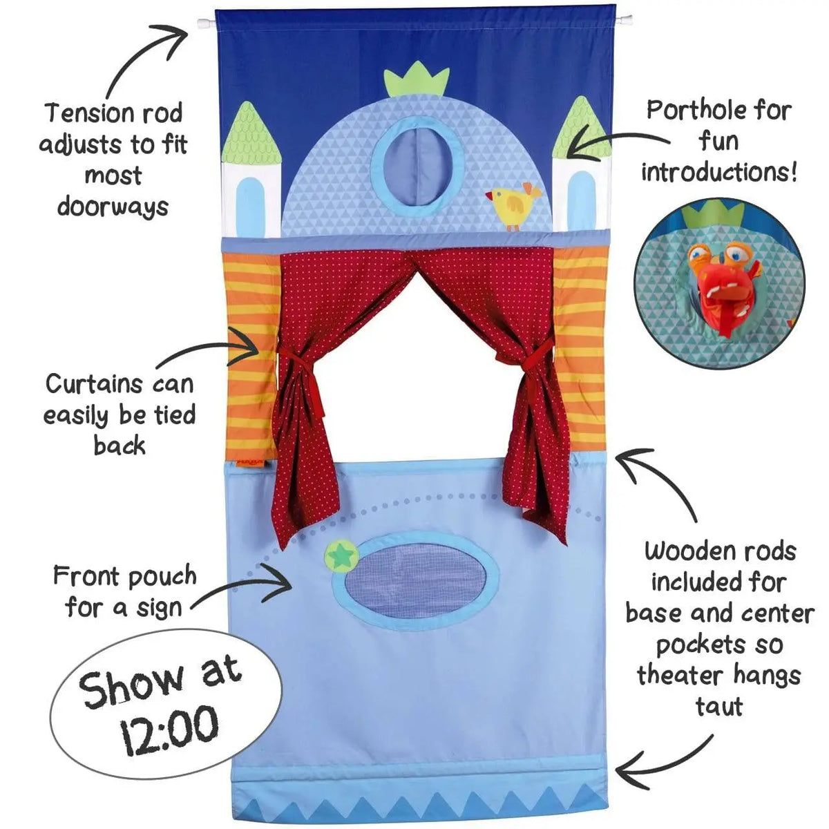 Hanging Doorway Puppet Theater HABA USA Puppets & Theater