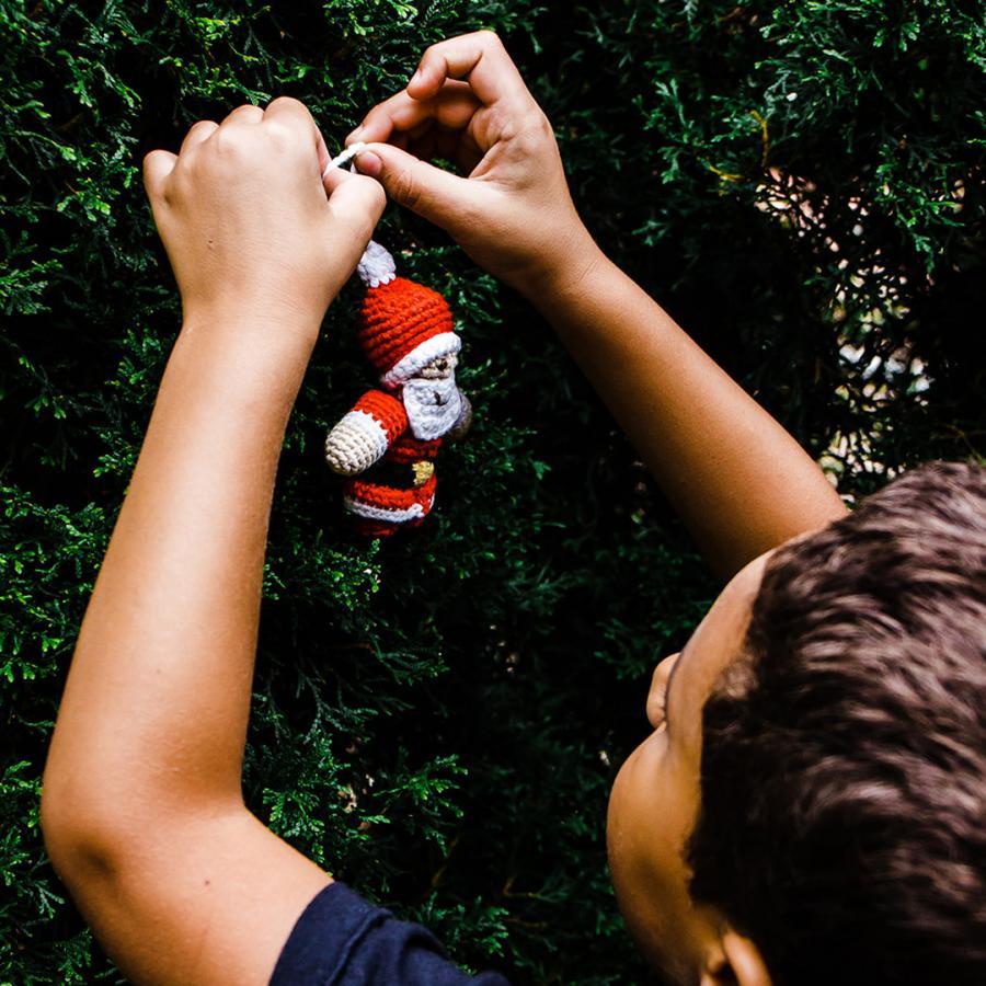 Handmade Crochet Santa Ornament – Fair Trade Holiday Decor |  | The Baby Penguin