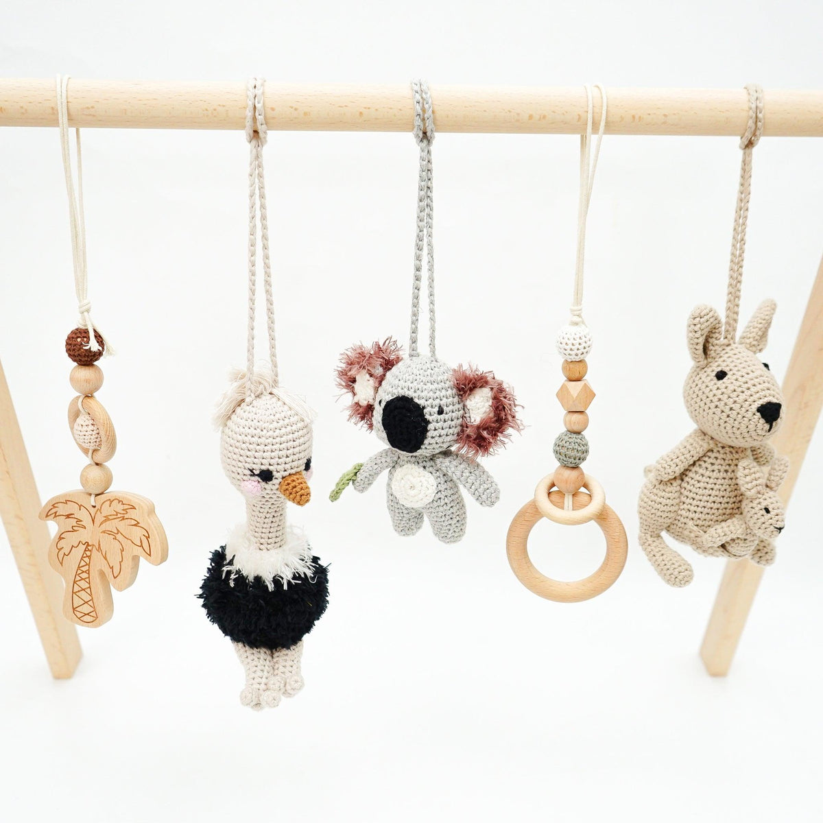 Handmade Crochet Toys for Baby Gym | Australian friends - The Baby Penguin