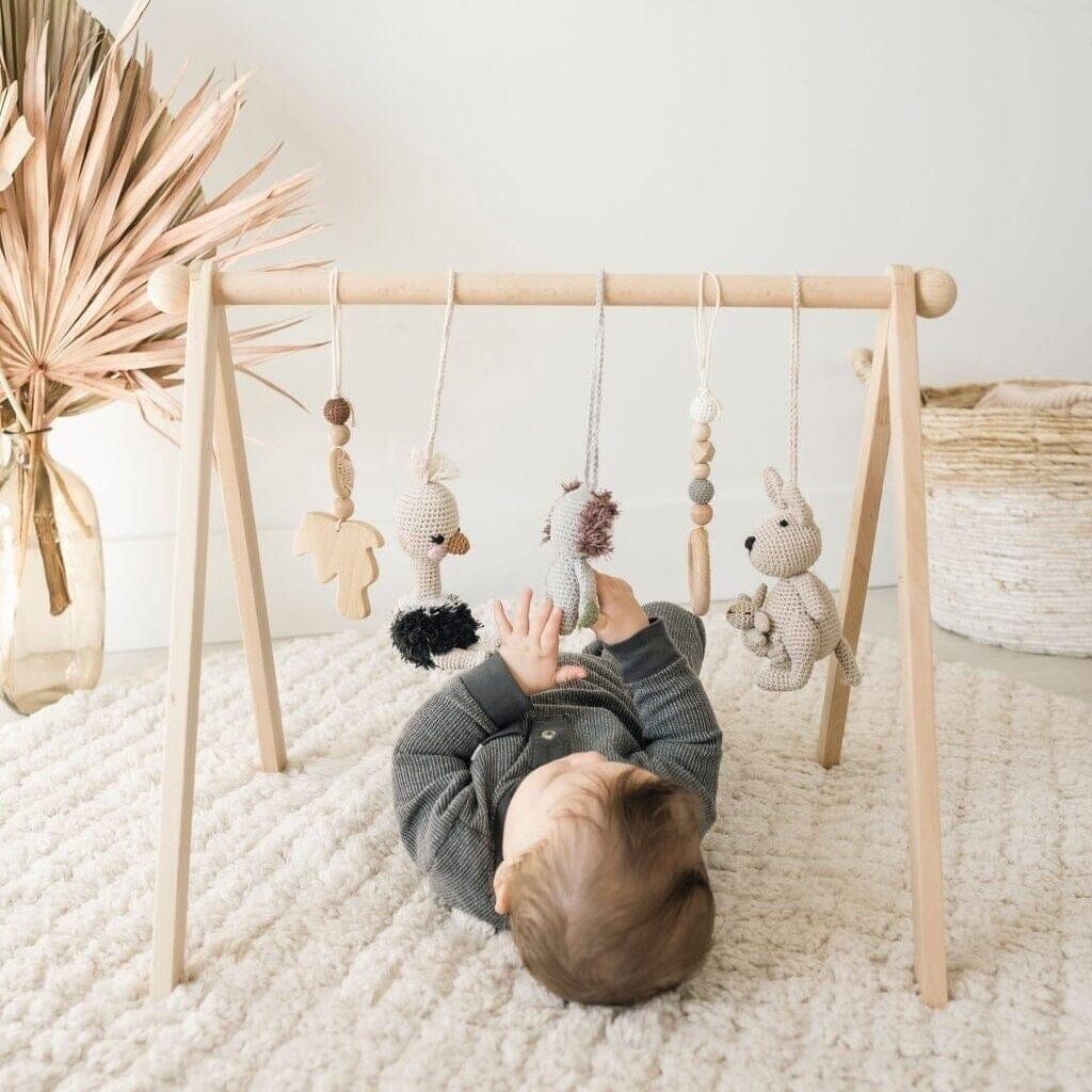Handmade Crochet Toys for Baby Gym | Australian friends - The Baby Penguin