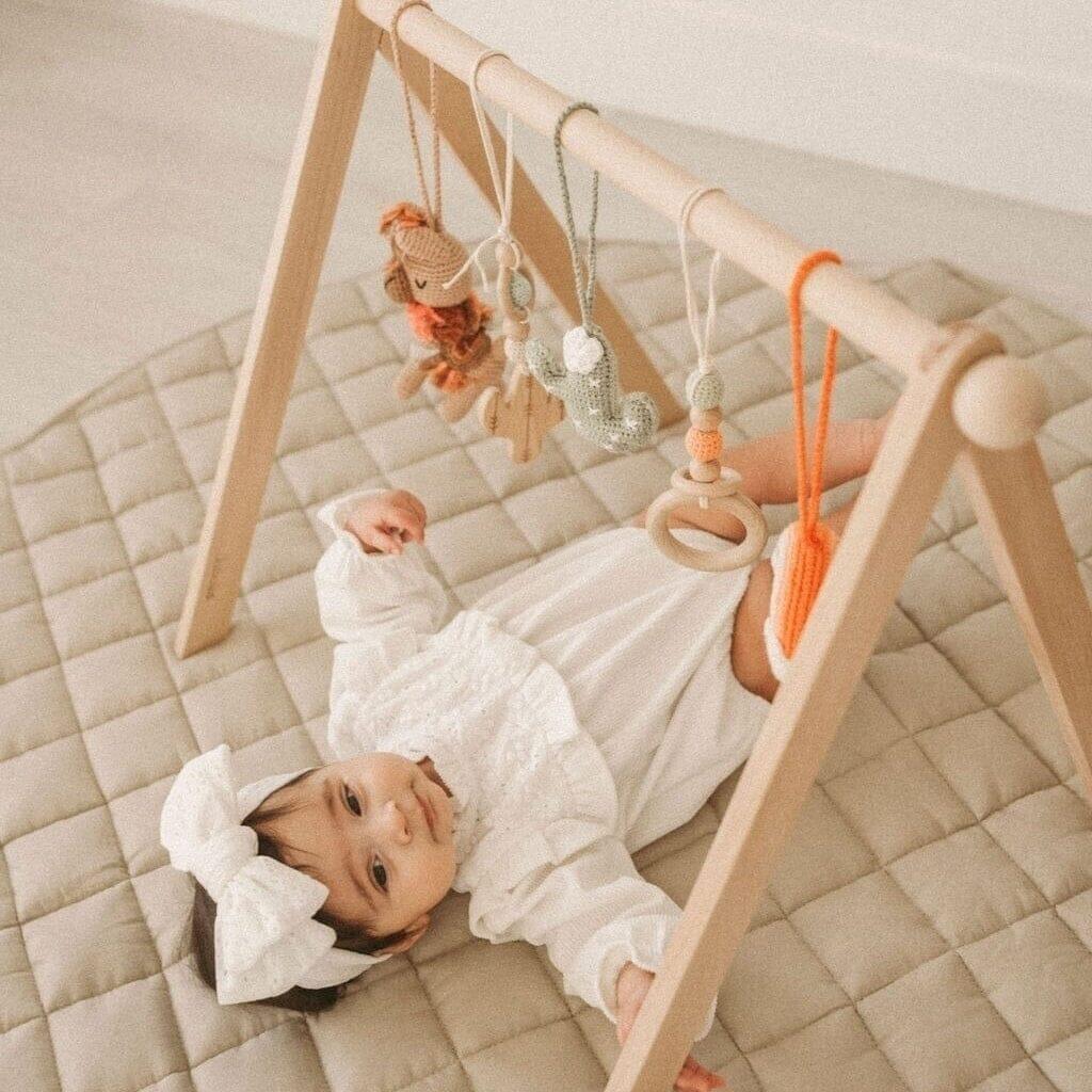 Handmade Crochet Toys for Baby Gym | Boho Desert - The Baby Penguin
