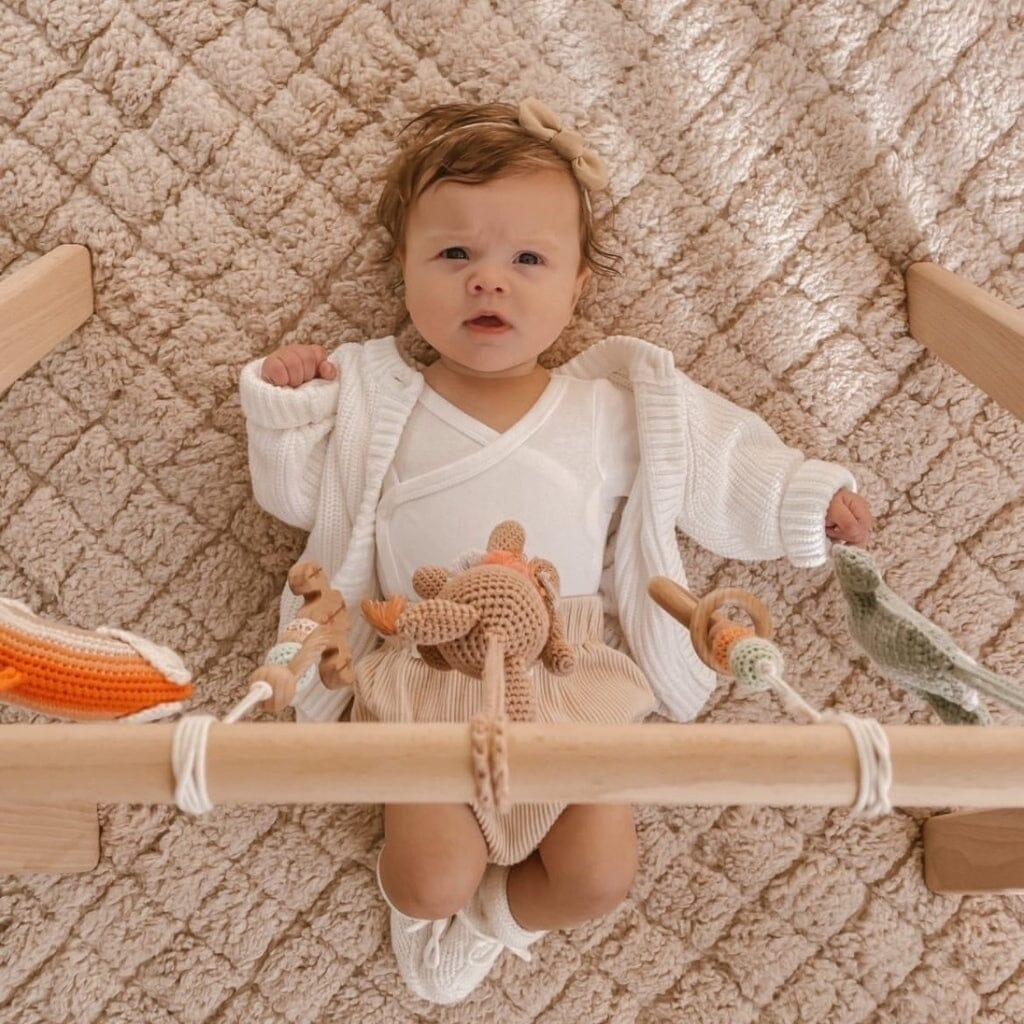 Handmade Crochet Toys for Baby Gym | Boho Desert - The Baby Penguin