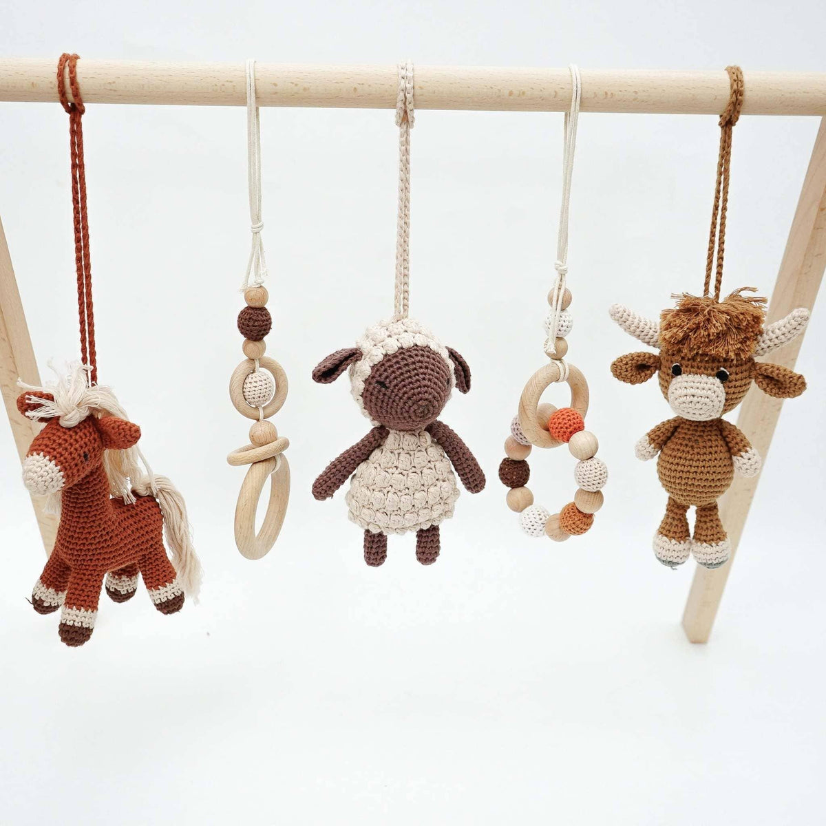 Handmade Crochet Toys for Baby Gym | Farm House - The Baby Penguin