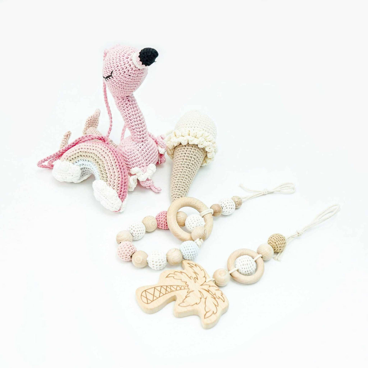Handmade Crochet Toys for Baby Gym | Flamingo Dreams - The Baby Penguin