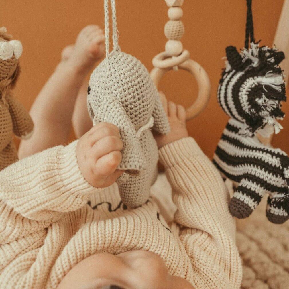 Handmade Crochet Toys for Baby Gym | Safari - The Baby Penguin