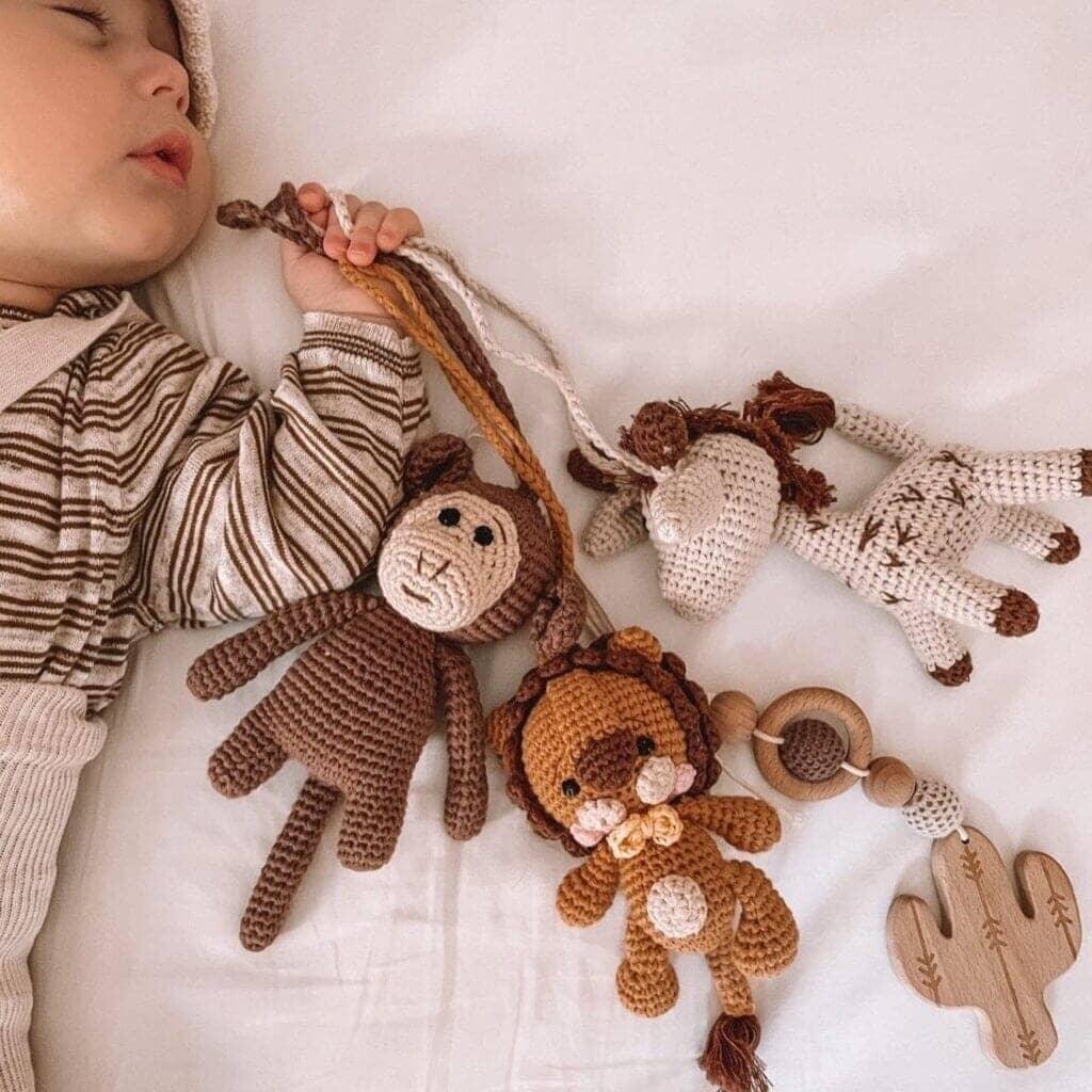 Handmade Crochet Toys for Baby Gym | Savanna Friends - The Baby Penguin