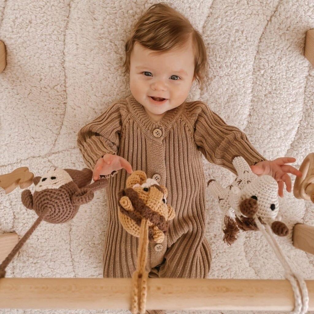 Handmade Crochet Toys for Baby Gym | Savanna Friends - The Baby Penguin