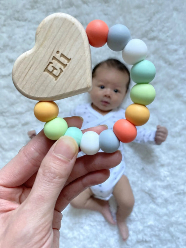 Heart Charm Teether | Made in the USA | Pacifiers & Teethers | The Baby Penguin