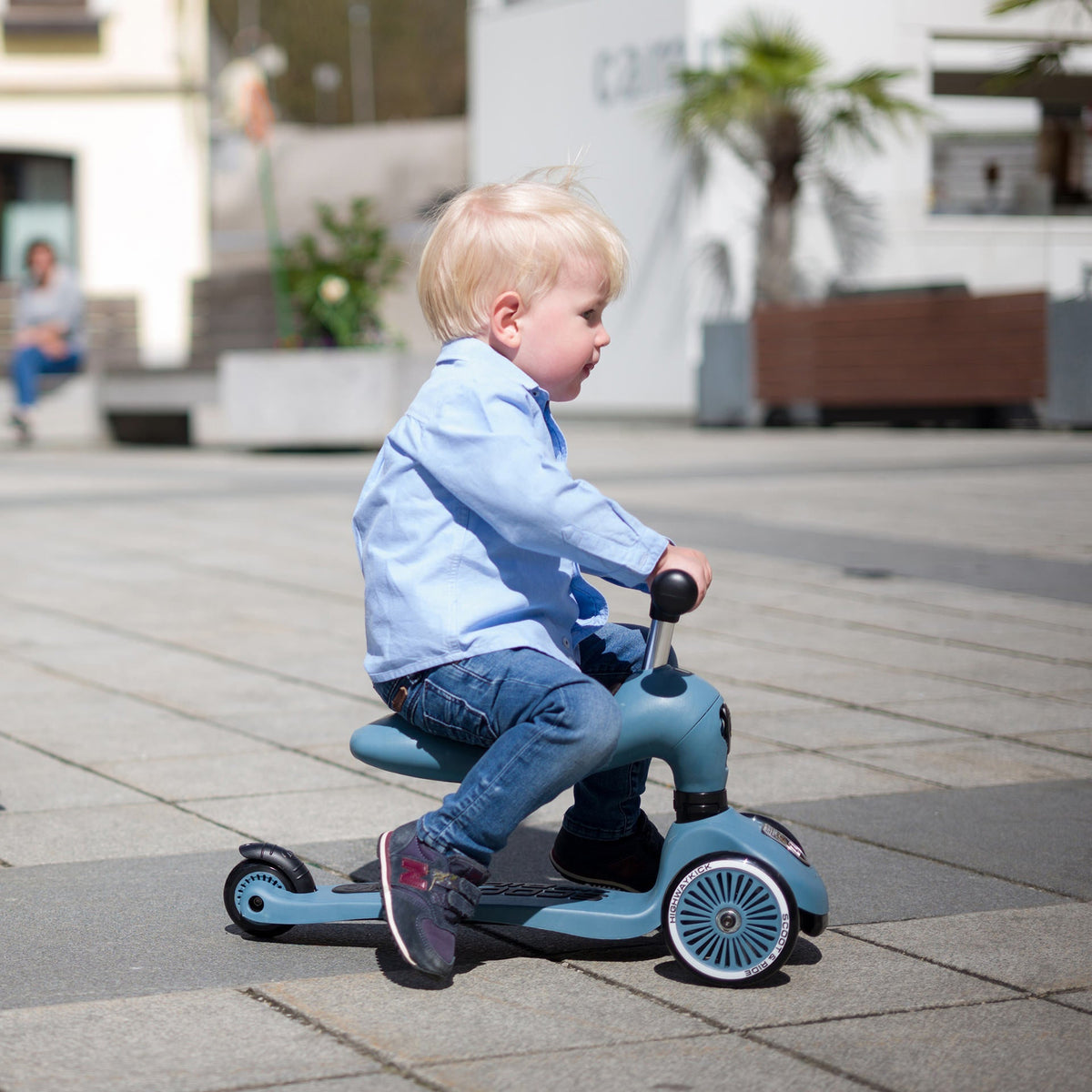 Highwaykick 1 Scooter and Ride On Toy Steel - The Baby Penguin