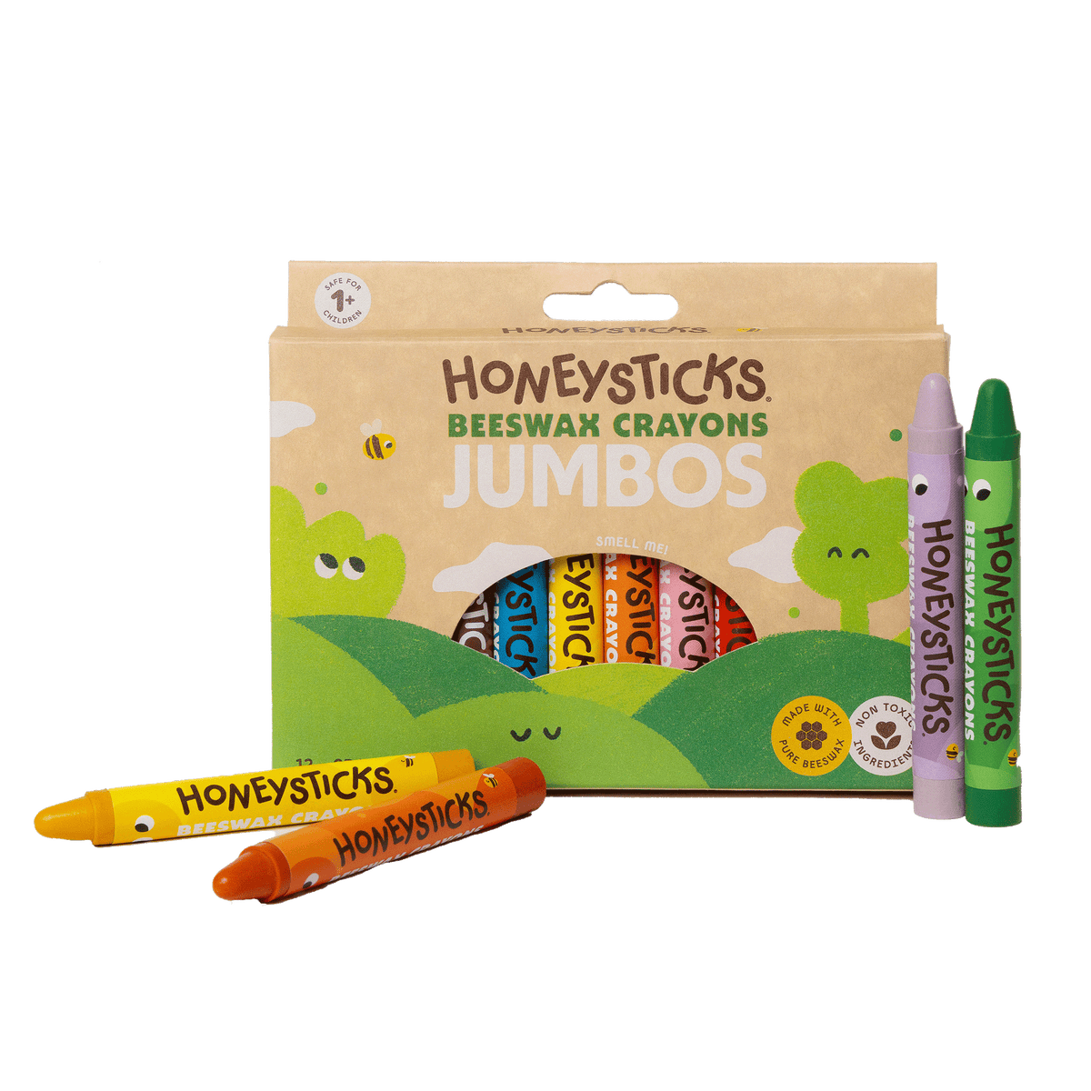 Honeysticks Beeswax Crayons Jumbos 12pk - The Baby Penguin