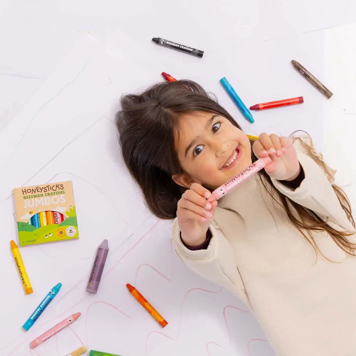Honeysticks Beeswax Crayons Jumbos 12pk - The Baby Penguin