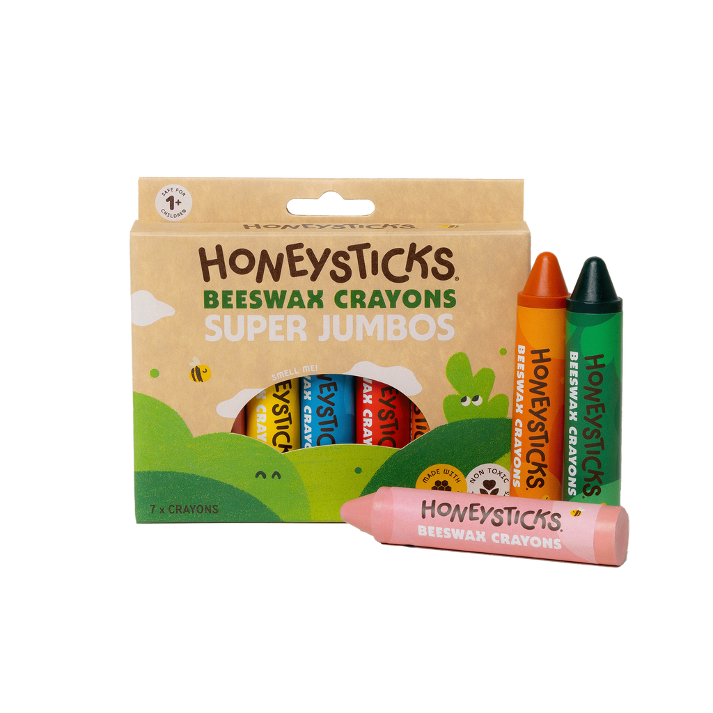 Honeysticks Beeswax Crayons Super Jumbos 7pk - The Baby Penguin