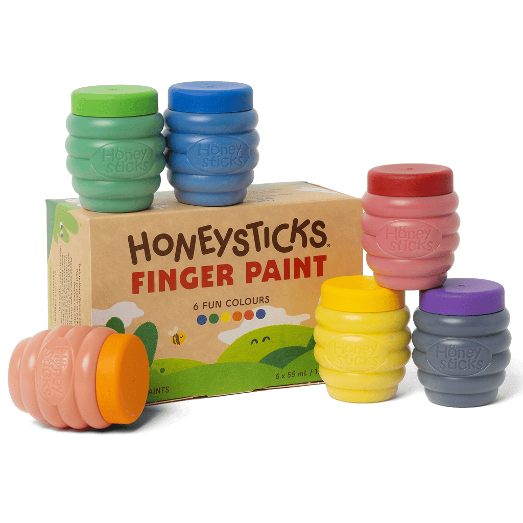 Honeysticks Finger Paints 6pk 55ml - The Baby Penguin