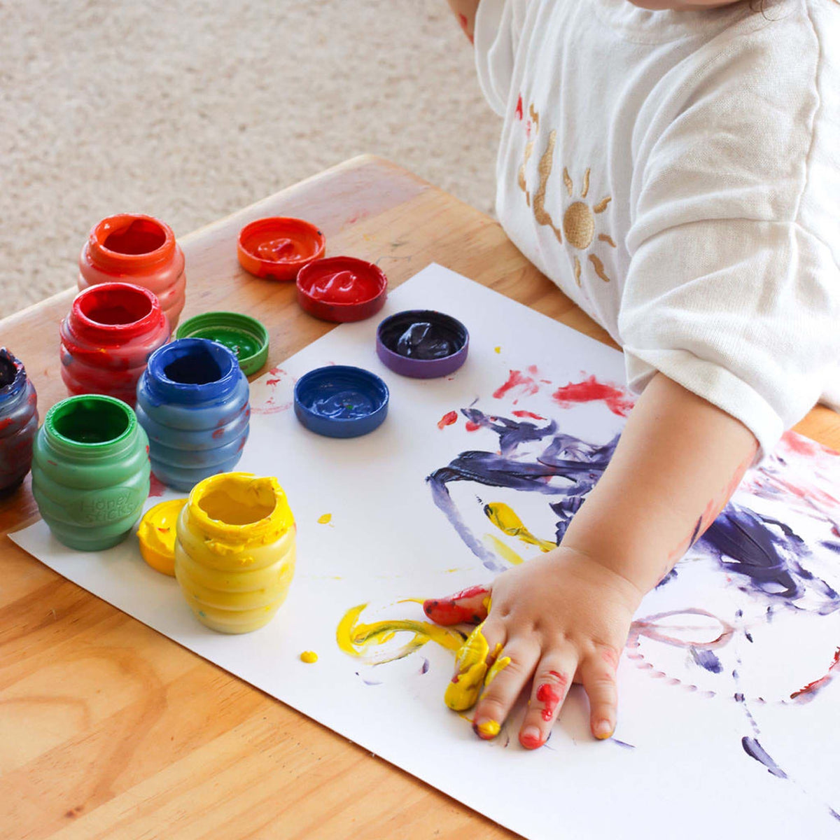 Honeysticks Finger Paints 6pk 55ml - The Baby Penguin