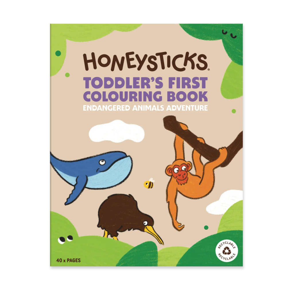 Honeysticks Toddler's First Colouring Book - Endangered Animals Adventure - The Baby Penguin