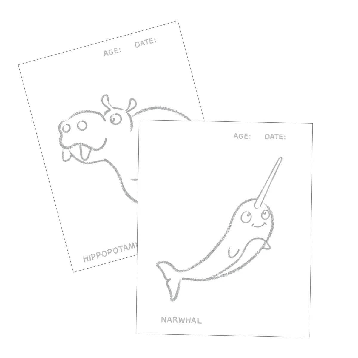 Honeysticks Toddler's First Colouring Book - Endangered Animals Adventure - The Baby Penguin