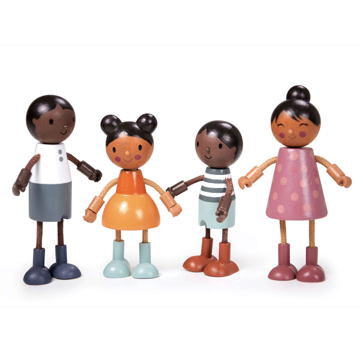 Tender Leaf Humming Bird Poseable Wooden Doll Family