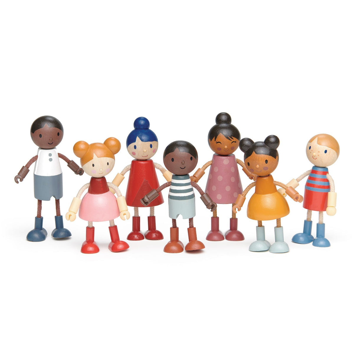 Tender Leaf Humming Bird Poseable Wooden Doll Family
