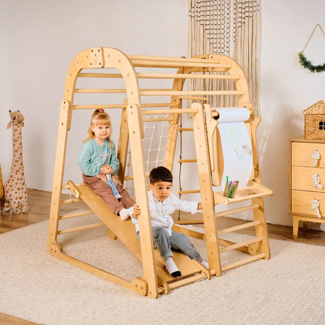 Indoor Playground for Children - 7in1 Playground + Swings Set + Slide Board + Art Set - The Baby Penguin