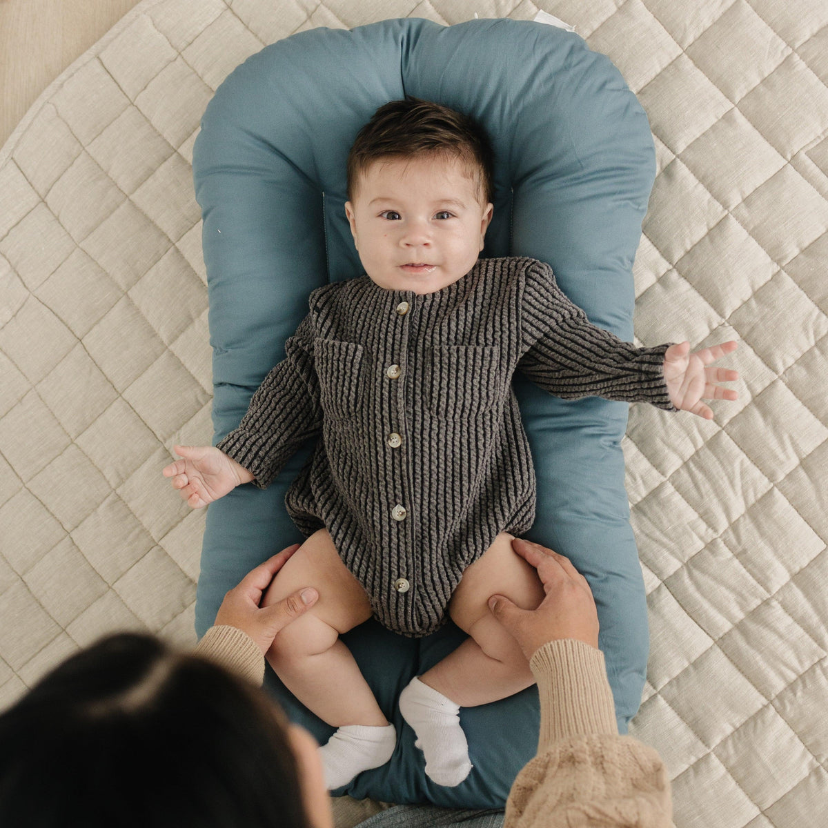 Infant Lounger Pillow - Bluejay - The Baby Penguin