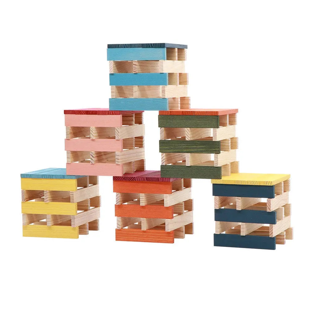 KAPLA Octocolor 100 Colored Wooden Planks Case