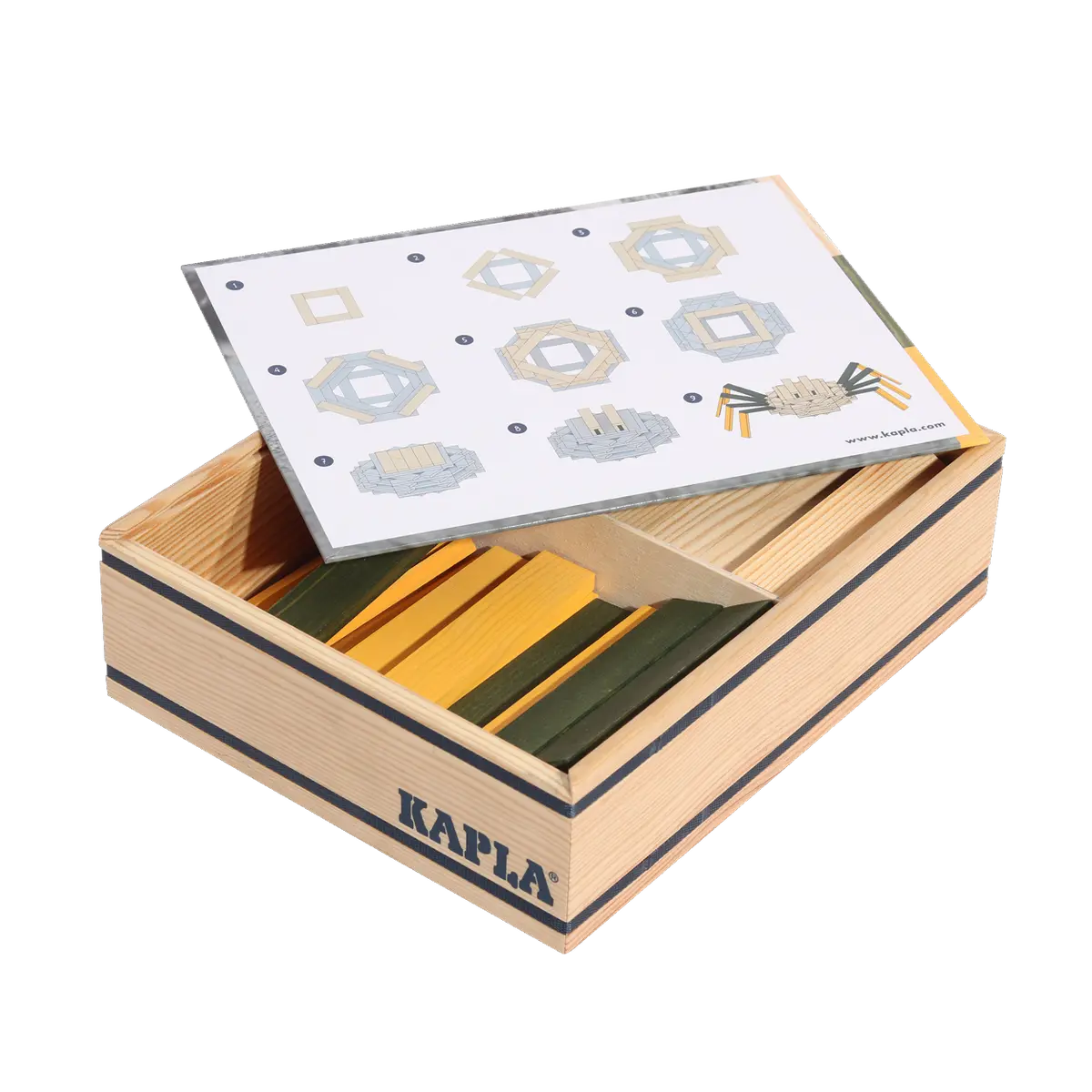 KAPLA Spider 75-Piece Wooden Building Planks Case
