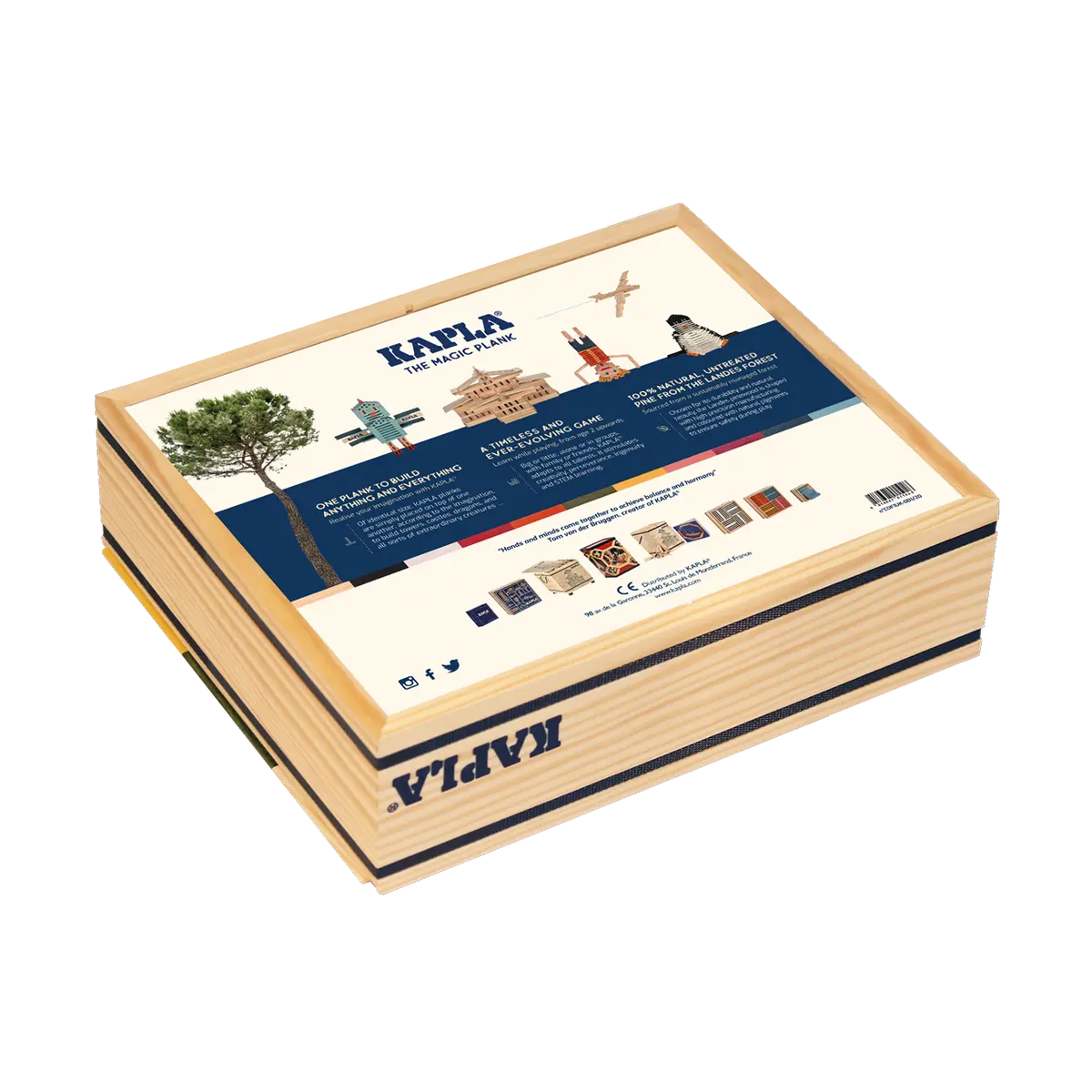 KAPLA Spider 75-Piece Wooden Building Planks Case