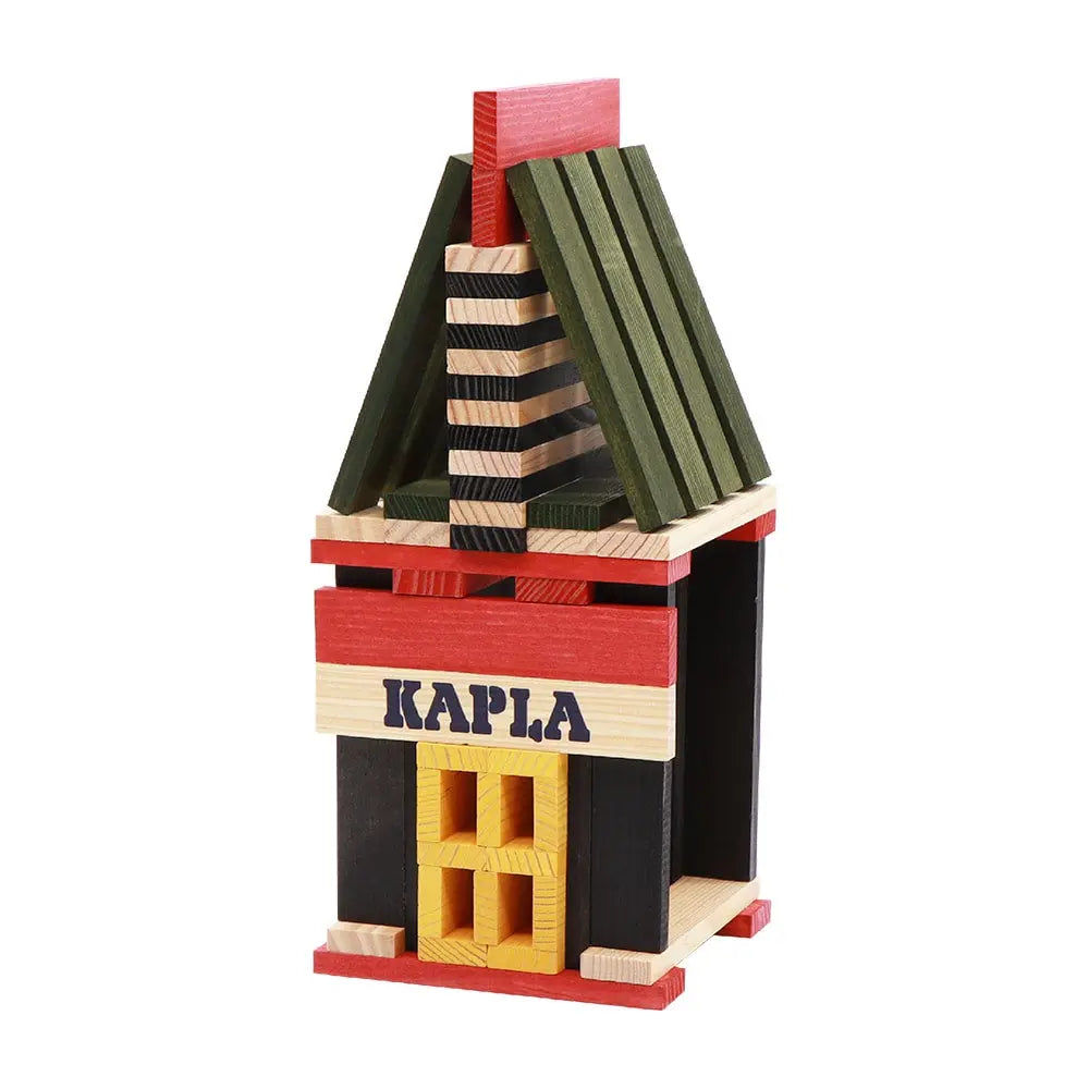 KAPLA Tractor 155-Piece Wooden Building Planks Case