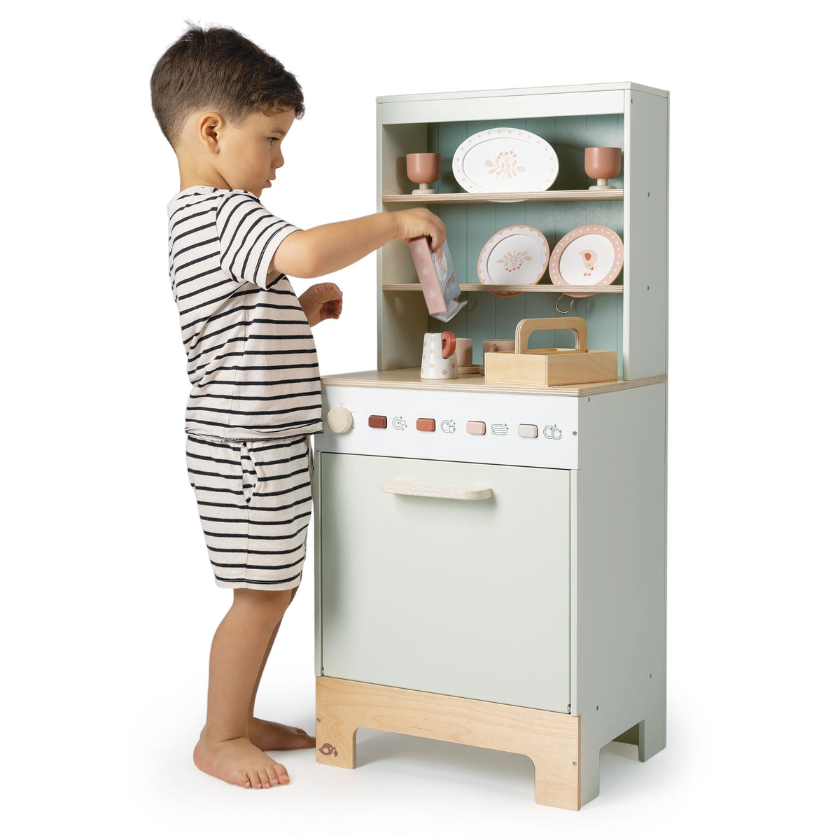 Tender Leaf Wooden Kitchen Dresser and Play Dishwasher