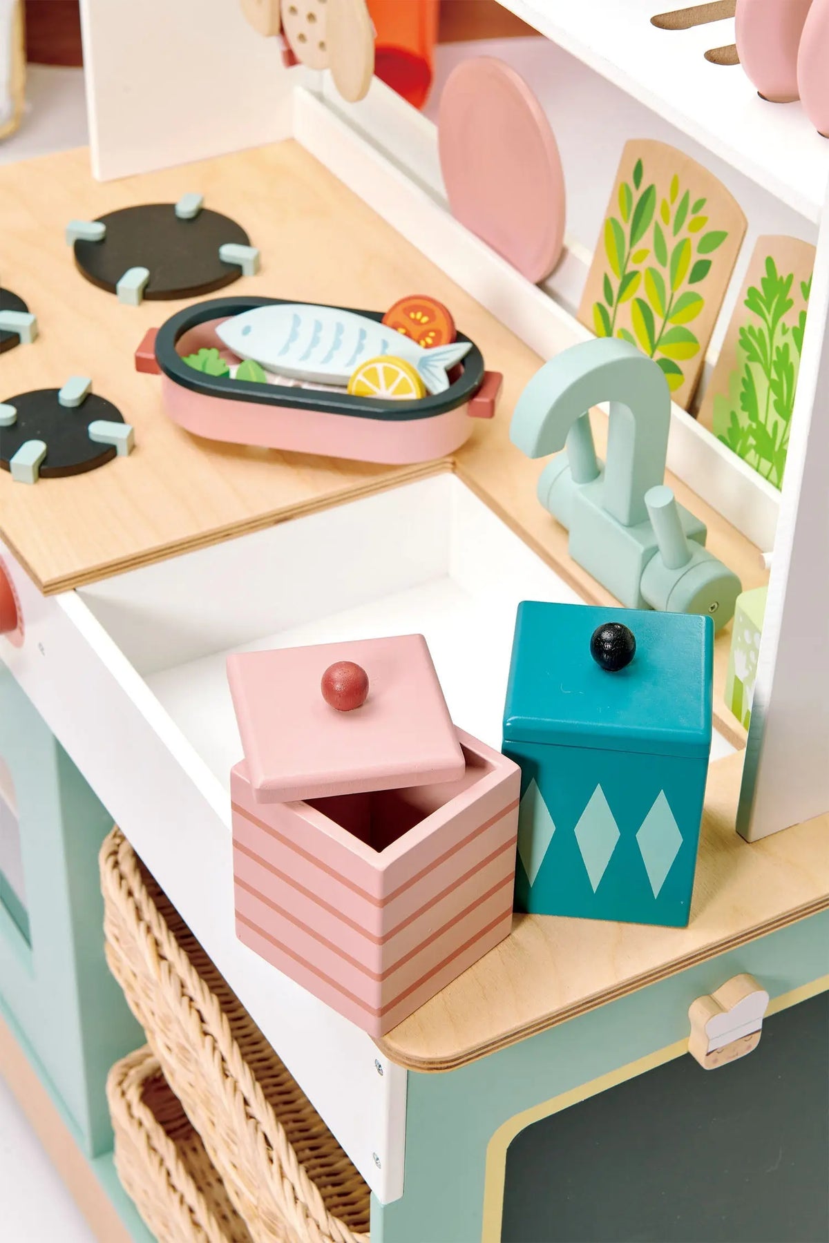 Tender Leaf Wooden Kitchen Range Play Set