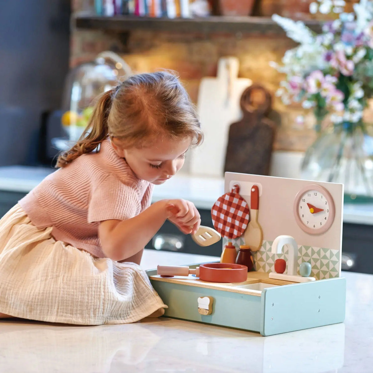 Tender Leaf Kitchenette Wooden Portable Play Kitchen