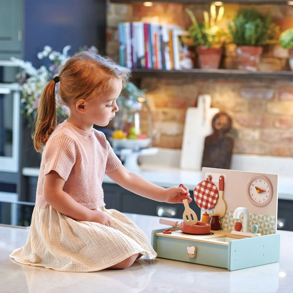 Tender Leaf Kitchenette Wooden Portable Play Kitchen