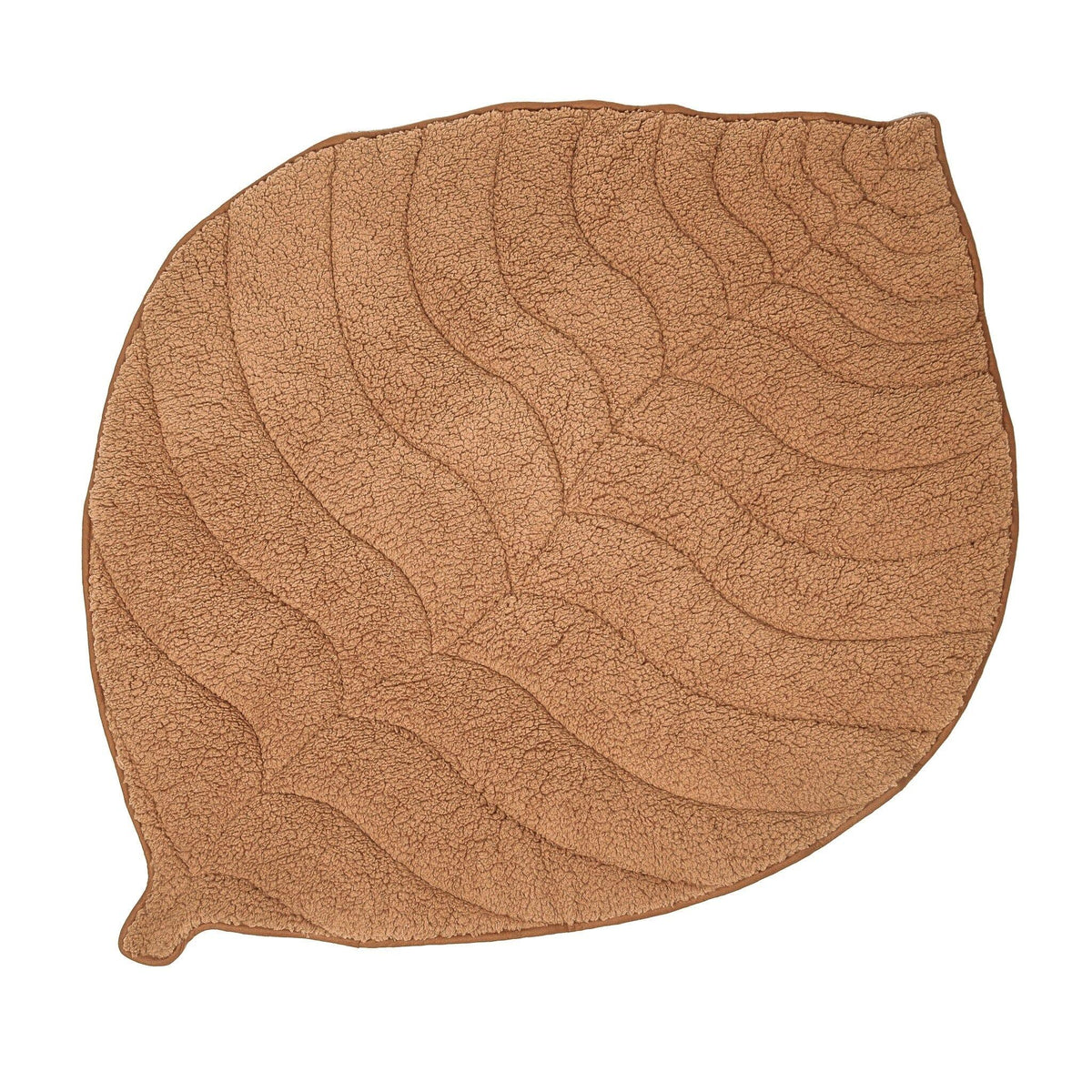 Leaf Shaped Sherpa & Cotton Baby Playmat - Camel - The Baby Penguin