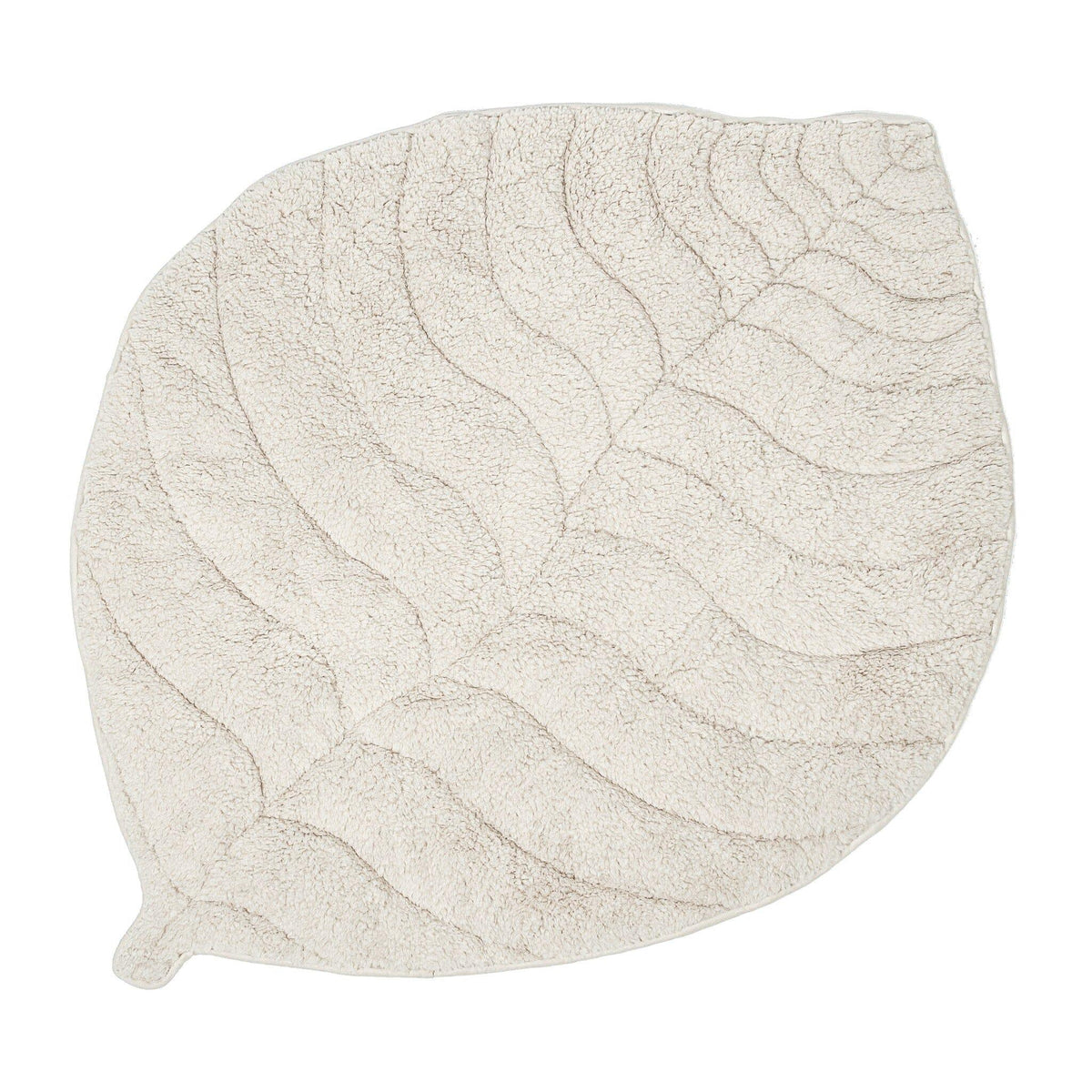 Leaf Shaped Sherpa & Cotton Baby Playmat - Pearl - The Baby Penguin