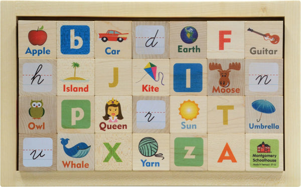 Letter Picture Natural Blocks in Tray by Maple Landmark – product photo