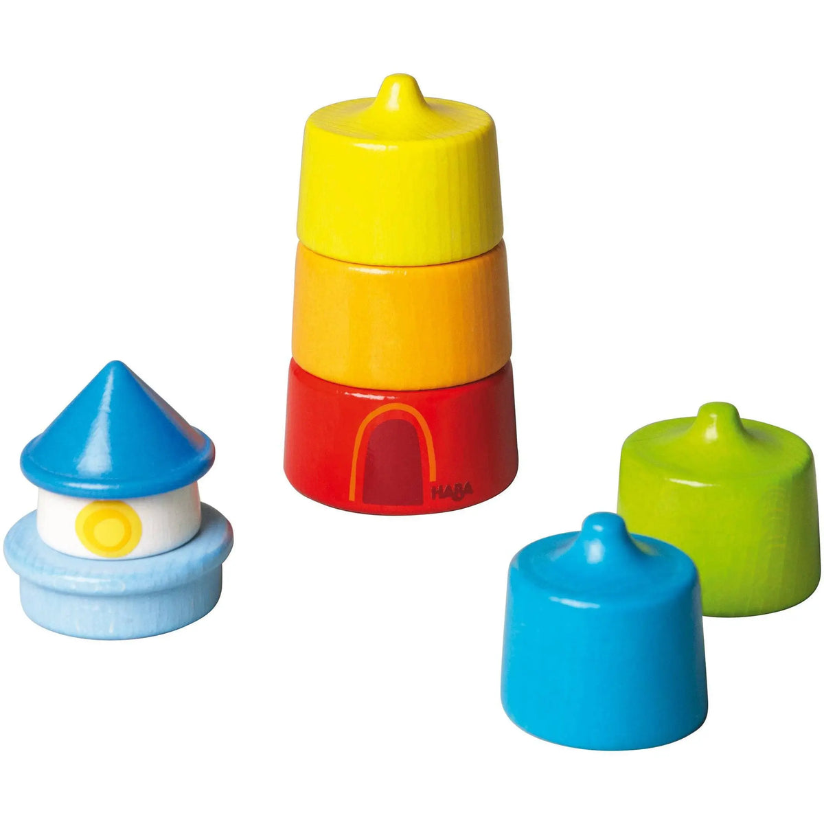Lighthouse Wooden Rainbow Stacker | Stacking & Sorting | The Baby Penguin