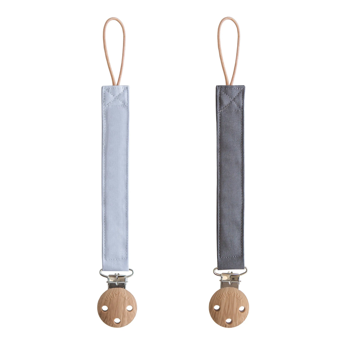 Linen Pacifier Clip 2-Pack | Pacifier Clip | The Baby Penguin