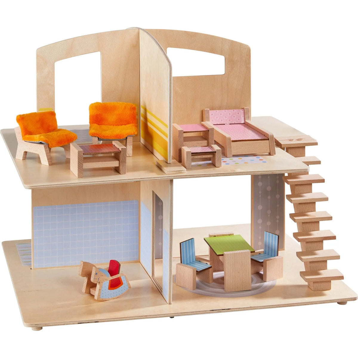  Little Friends Dollhouse Town Villa with Furniture HABA USA Little Friend Buildings