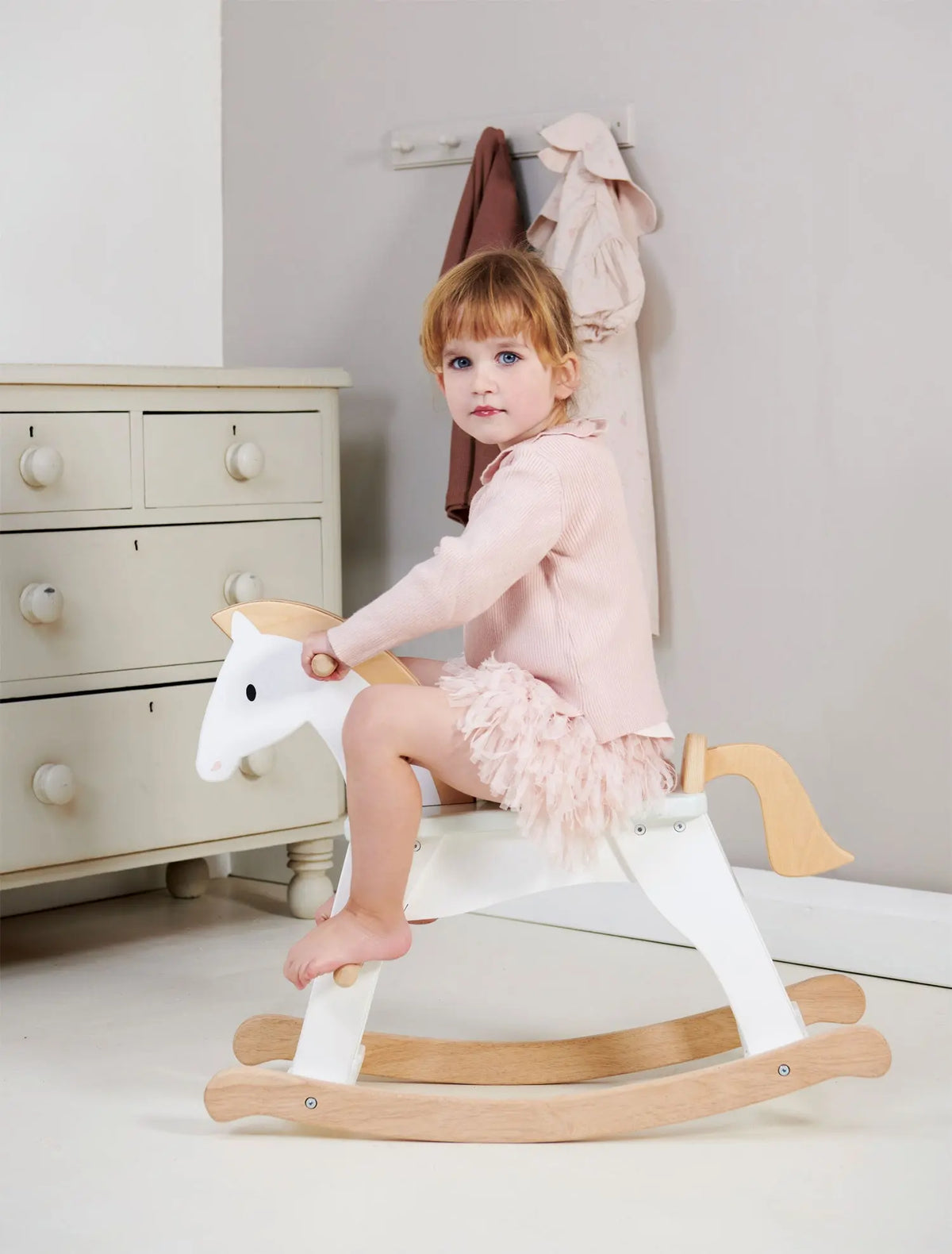 Tender Leaf Lucky Wooden Rocking Horse
