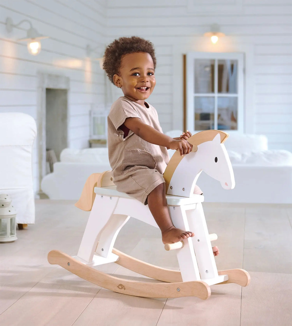 Tender Leaf Lucky Wooden Rocking Horse