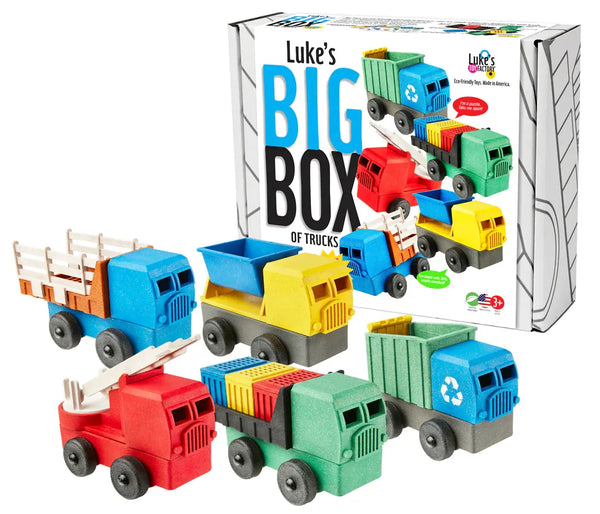 Luke's Big Box of Trucks 5-Pack | Made in the USA Luke's Toy Factory