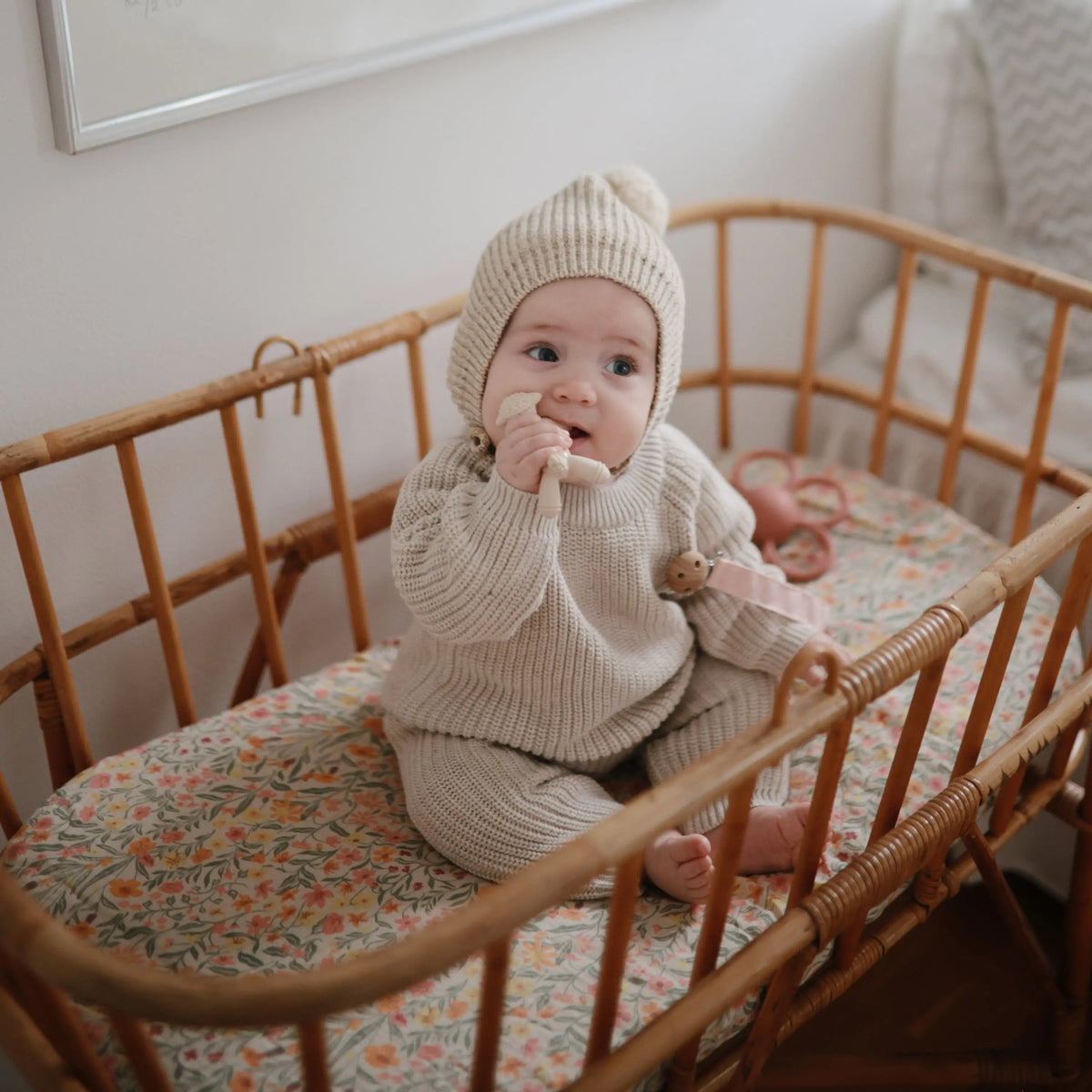 Mini Muslin Crib Sheet | mini crib sheet | The Baby Penguin