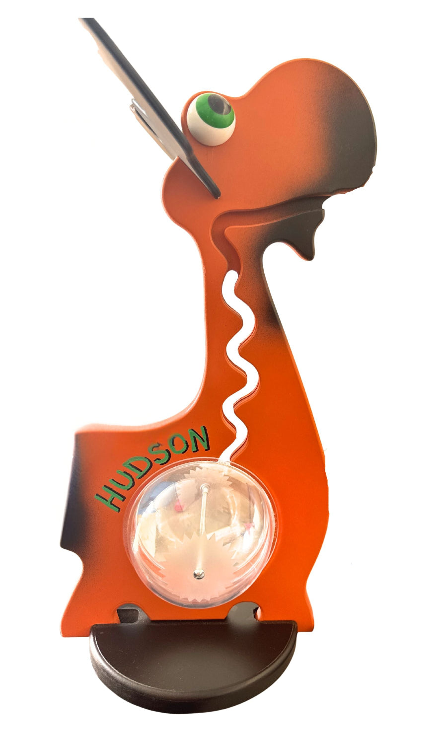 Moose bank showing an example of personalized name lettering