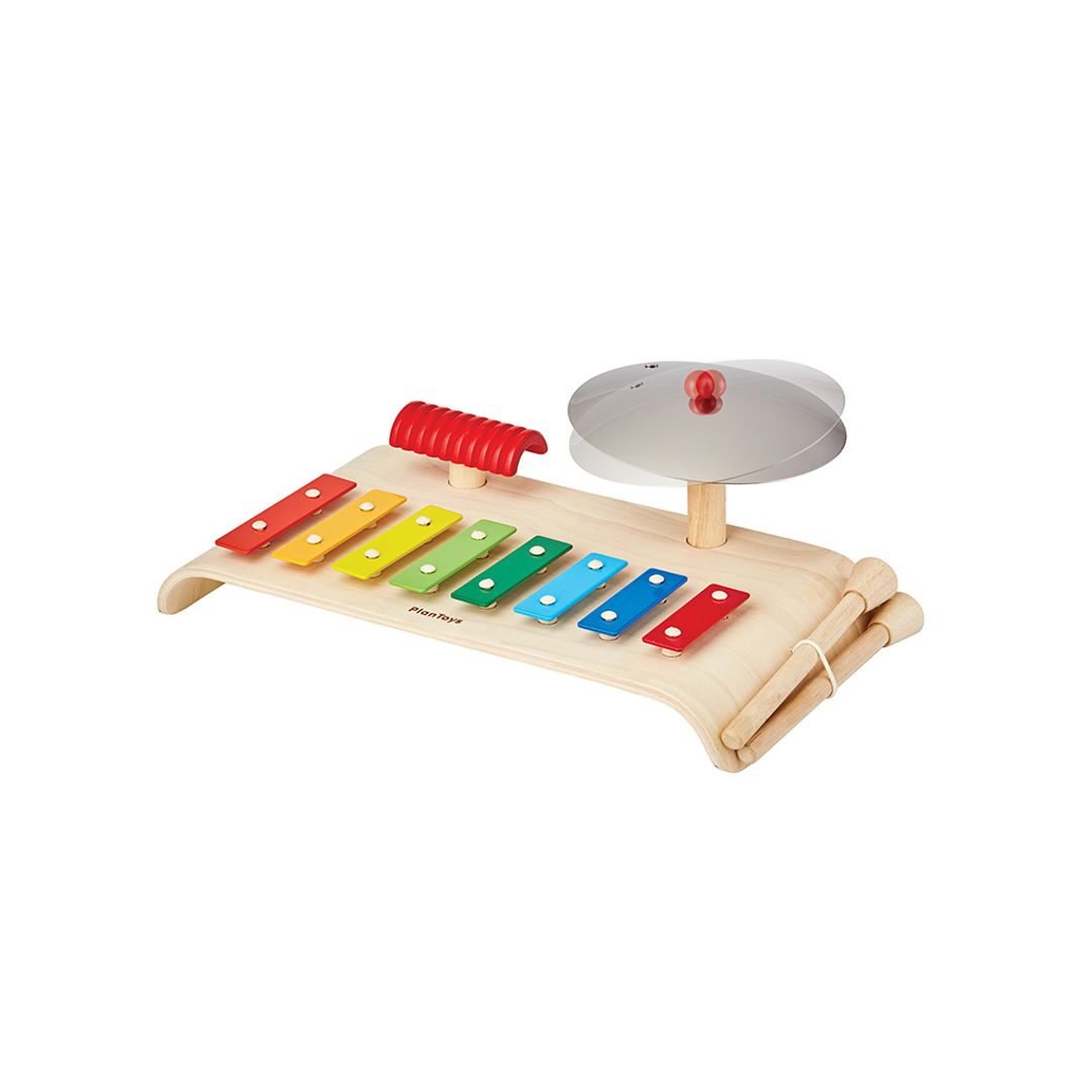 PlanToys Wooden Musical Set with Xylophone and Cymbal