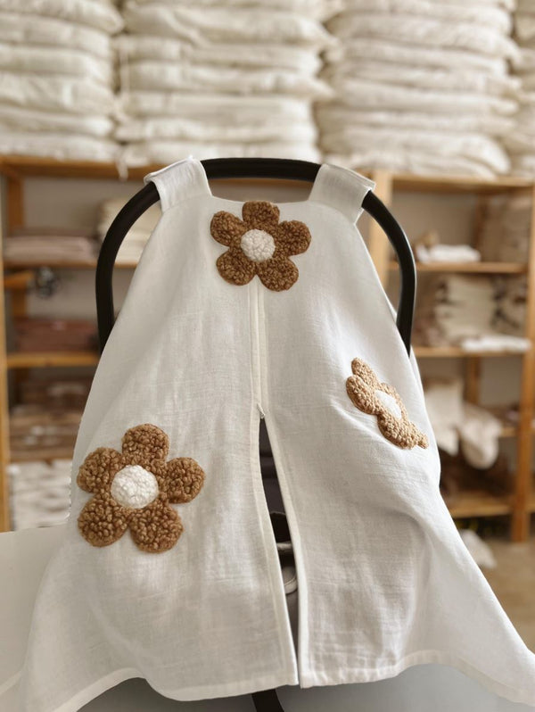 Muslin Car Seat Canopy - The Baby Penguin