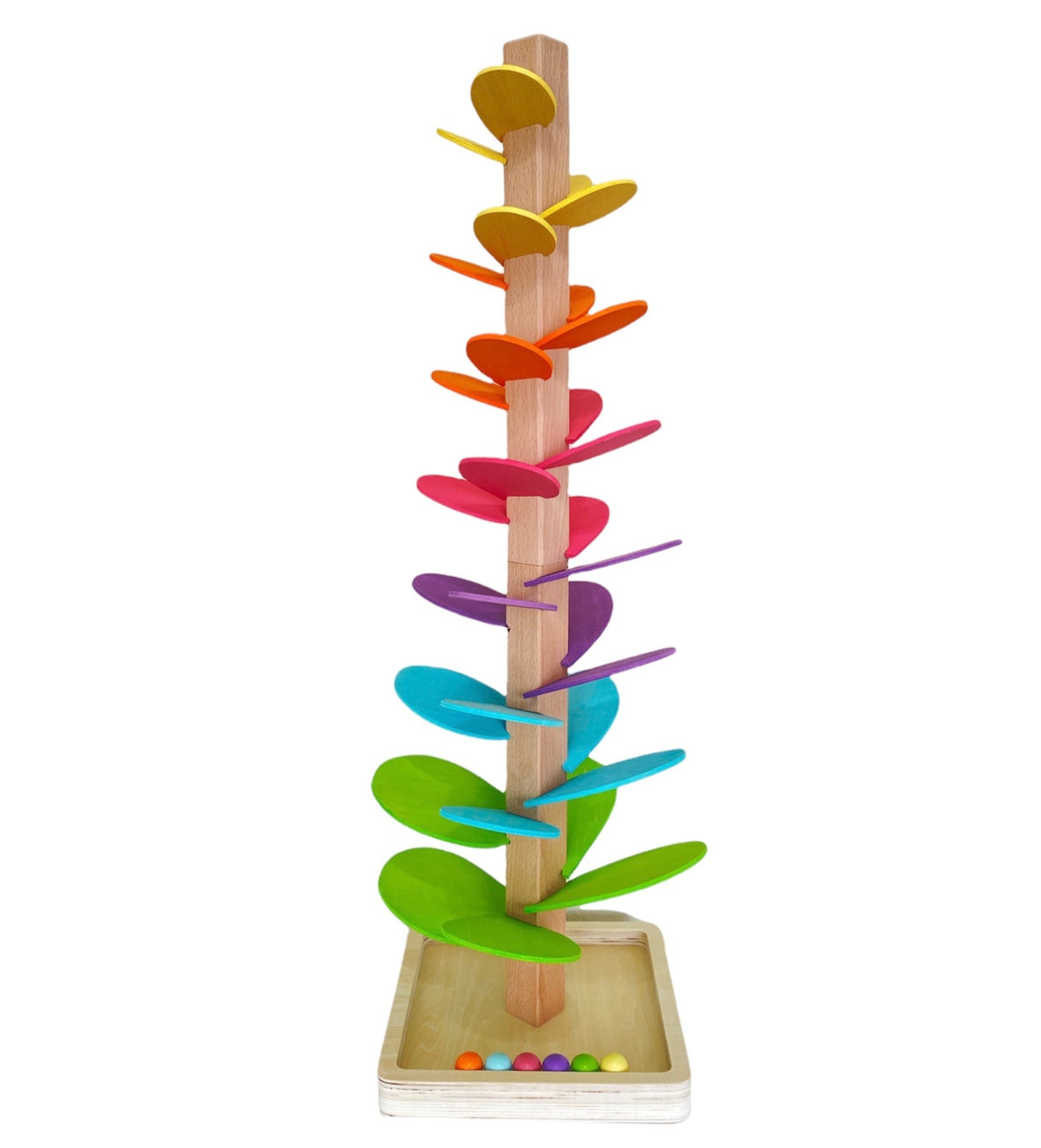 Large Pastel Wooden Marble Tree – Assembly Required or Preassembled by Green Elephant Home and Toys – alternate view 2